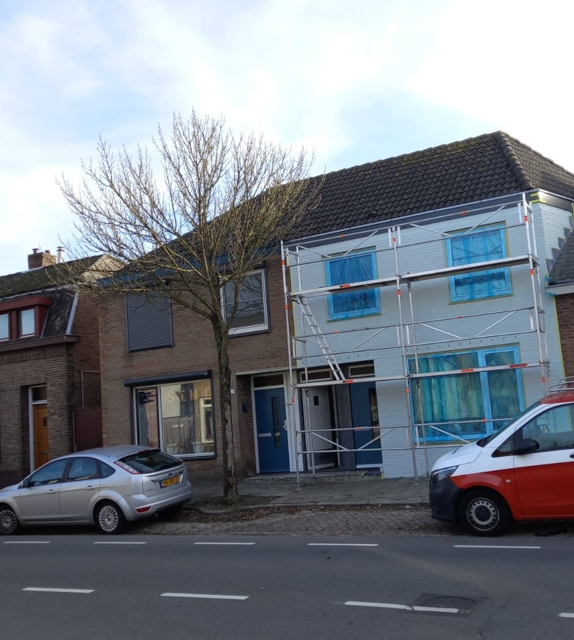 Gevelrenovatie Roosendaal tijdens