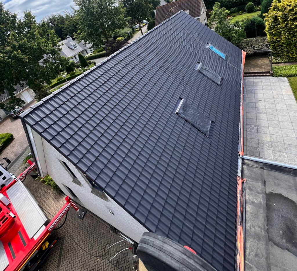 Dakpannen reinigen (na de reiniging)