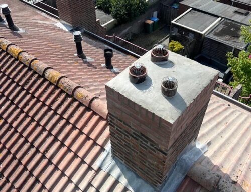 Schoorsteen opmetselen en renoveren Bavel